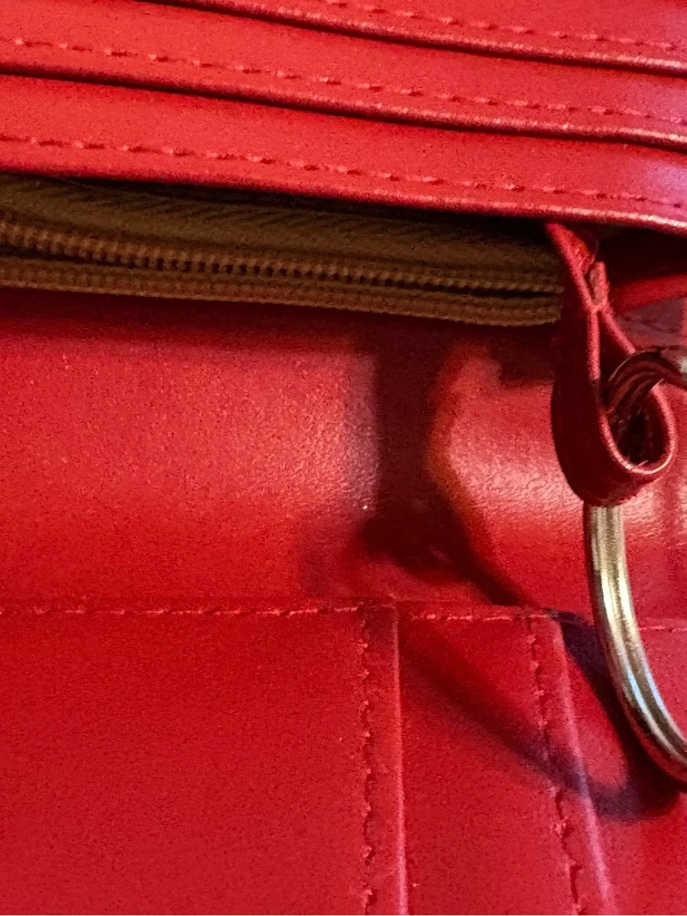 Buxton Red Pebbled Leather Phone Wallet Case